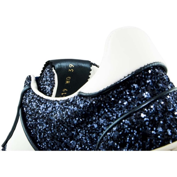 Valentino Flycrew Glitter Leather Sneaker Blue - Picture 5 of 6